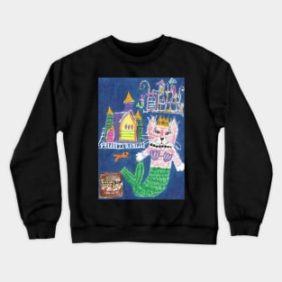 Mermaid cat Crewneck Sweatshirt